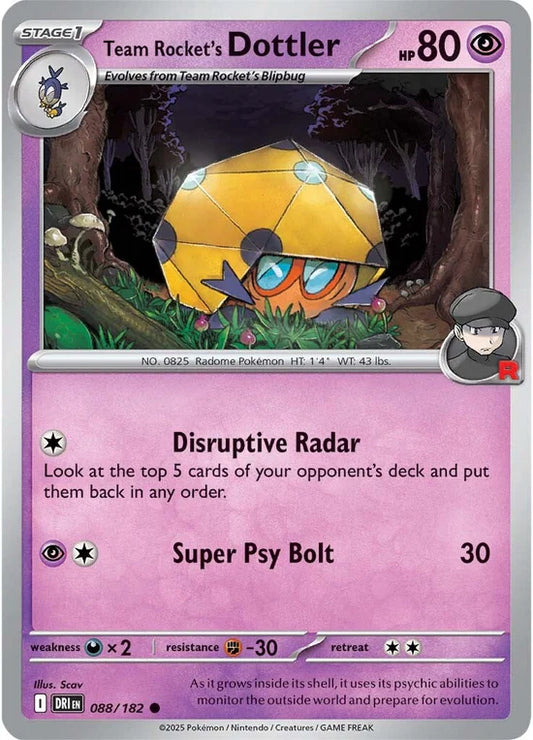 Team Rocket's Dottler 088/182 Common Reverse Holo