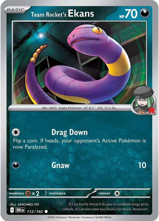 Team Rocket's Ekans 112/182 Common