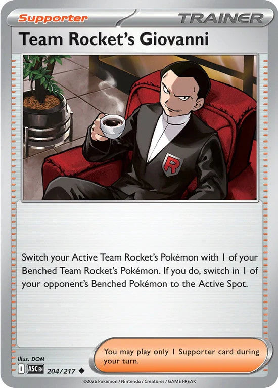 Team Rocket's Giovanni 204/217 Uncommon
