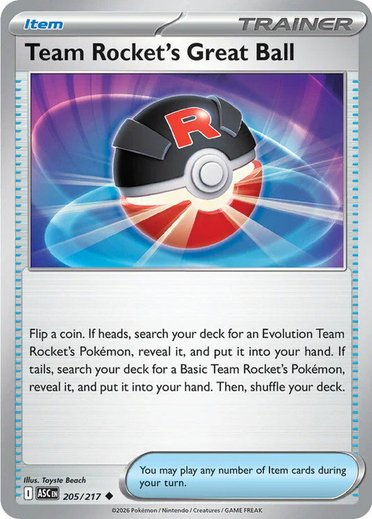Team Rocket's Great Ball 205/217 Uncommon