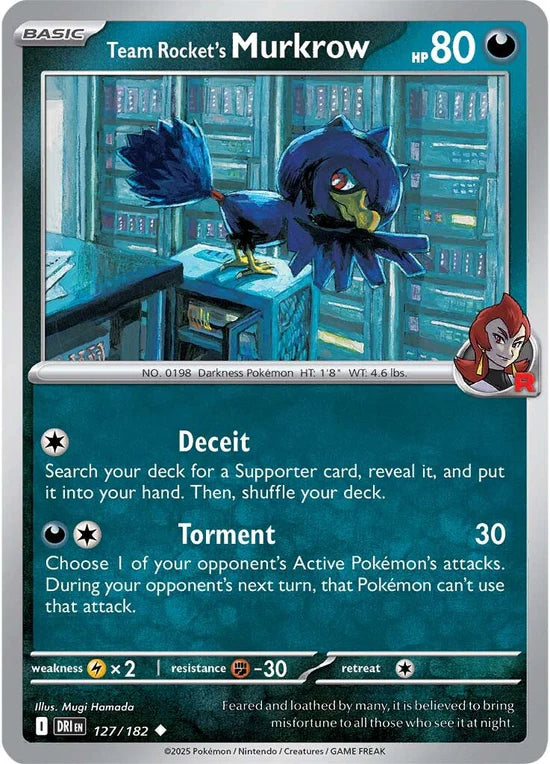 Team Rocket's Murkrow 127/182 Uncommon
