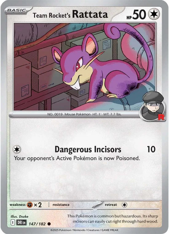 Team Rocket's Rattata 147/182 Common