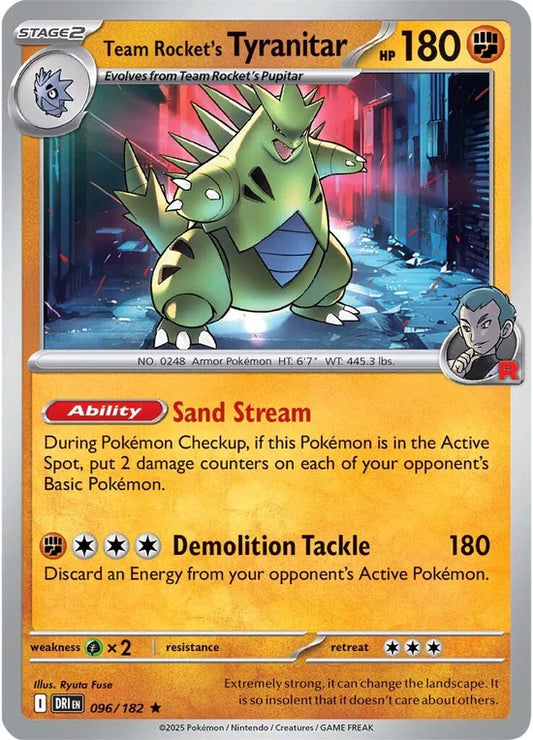 Team Rocket's Tyranitar 096/182 Rare Reverse Holo