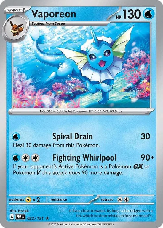 Vaporeon 022/131 Rare Holo