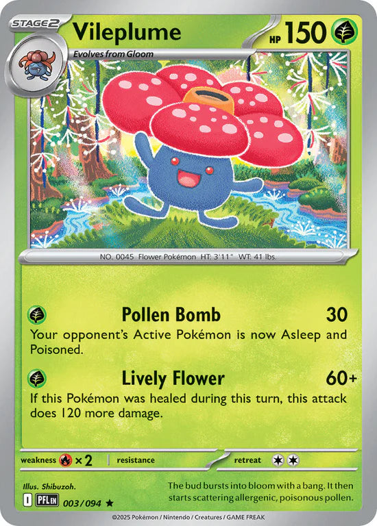 Vileplume 003/094 Uncommon Reverse Holo