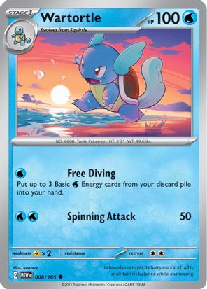 Wartortle 008/165 Uncommon