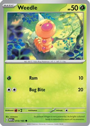 Weedle 013/165 Common
