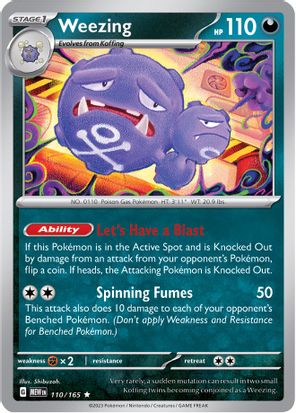 Weezing 110/165 Rare Holo