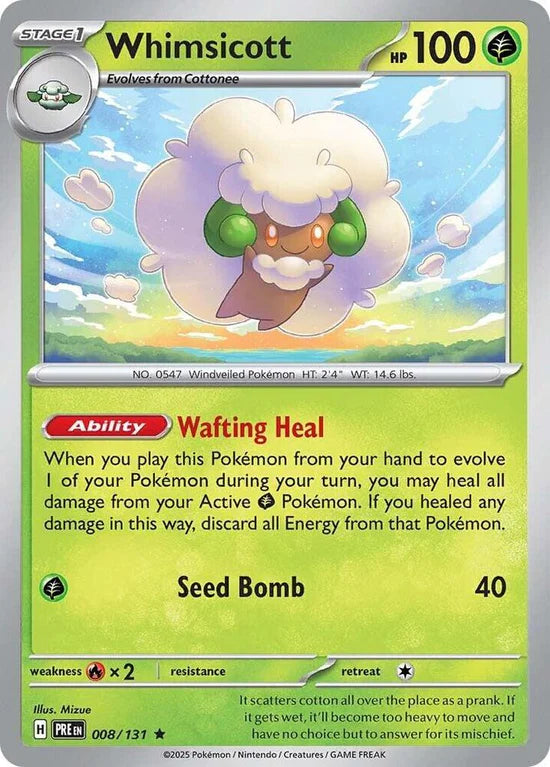 Whimsicott 008/131 Rare Holo
