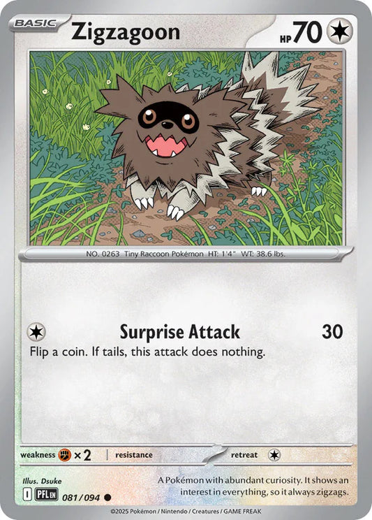 Zigzagoon 081/094 Common Reverse Holo